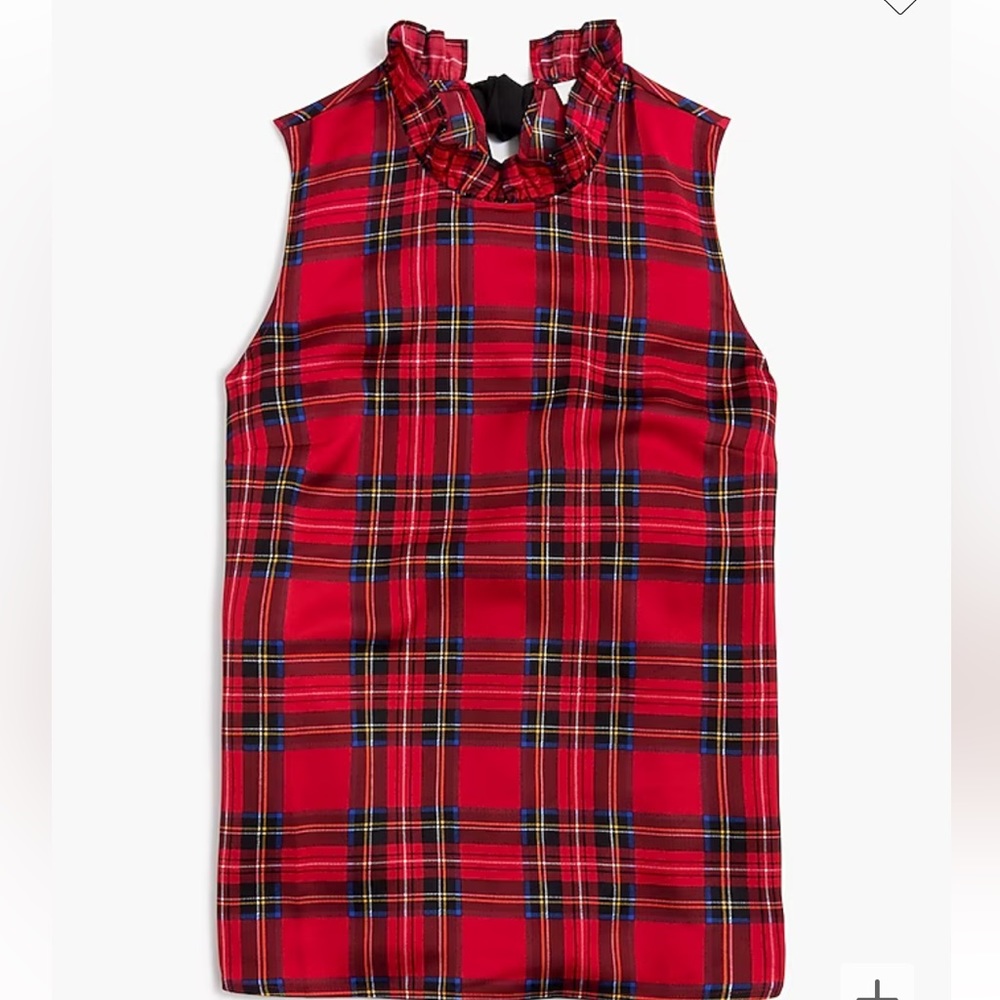 J. Crew Plaid Sleeveless Blouse